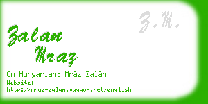 zalan mraz business card
