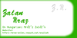 zalan mraz business card